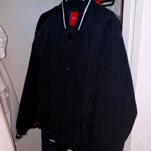 Guess Black Bomber Jacket with Sporty Trim